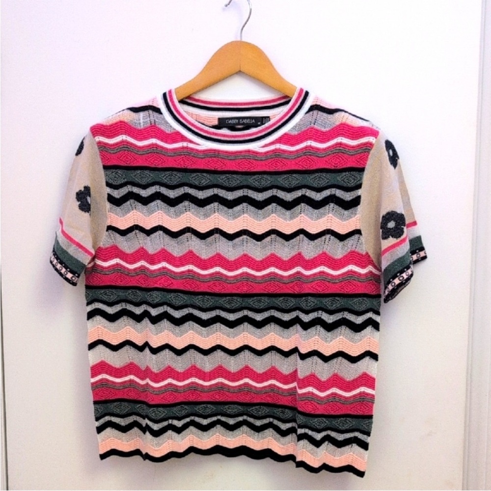 Gabby Isabella Pink and Black shirt